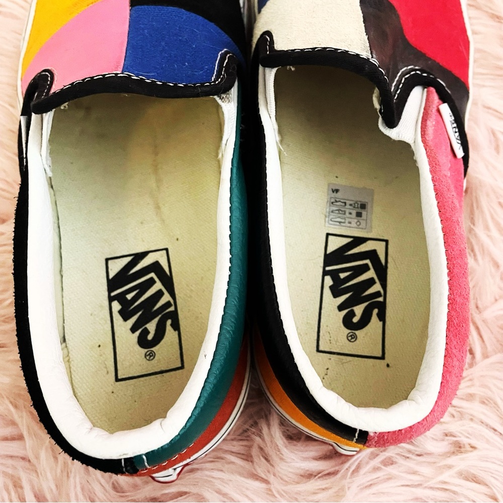 Rare Mixed Media Patchwork Vans - image 6